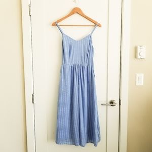 OLD NAVY white pin stripes V neck cami dress